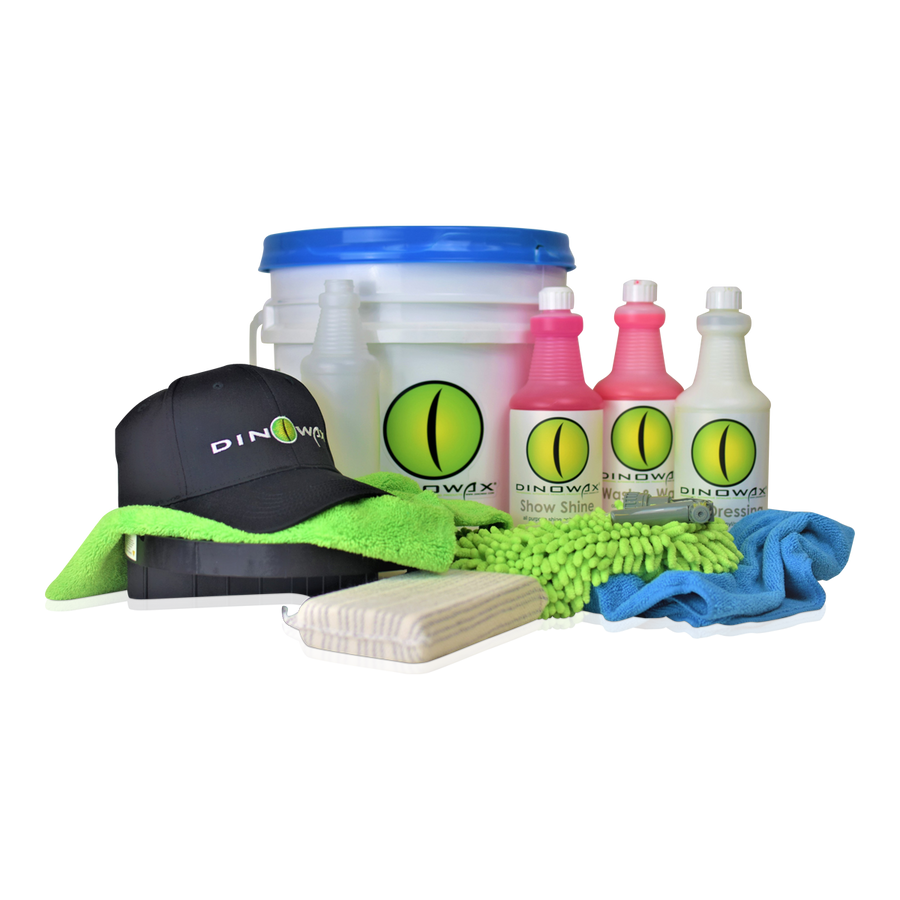 The Dinowax detailing starter kit contents