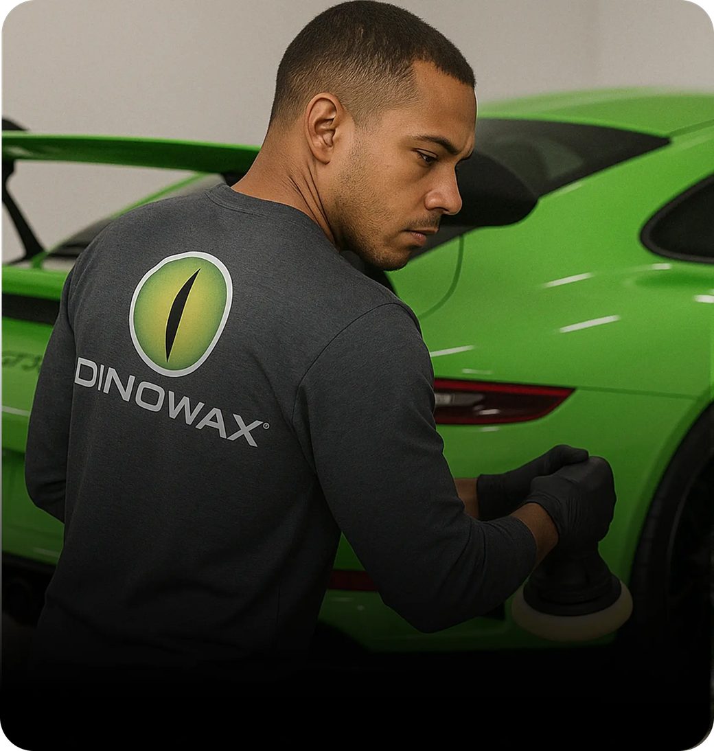 Dinowax branded detailing gear
