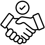 Verified handshake icon